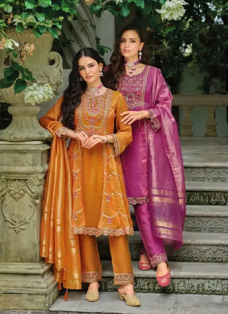 Suhana By Lily And Lali Simmer Silk Anarkali Kurtis Set Exporters In India
